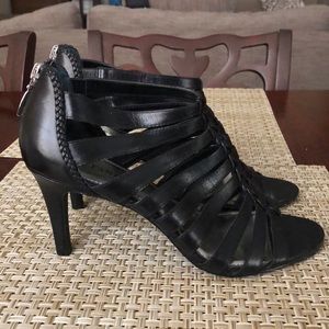 Never worn! Black cage heels